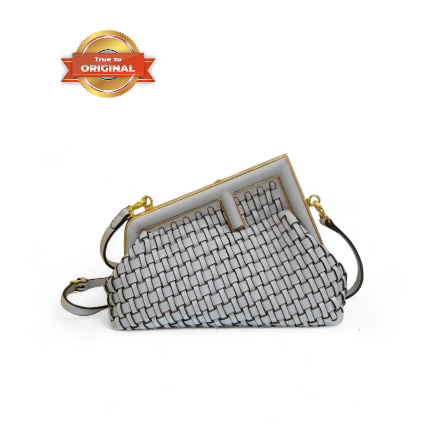 [True-to-ORIGINAL] F**di First Small Bag Grey For Women 10.2in/26cm