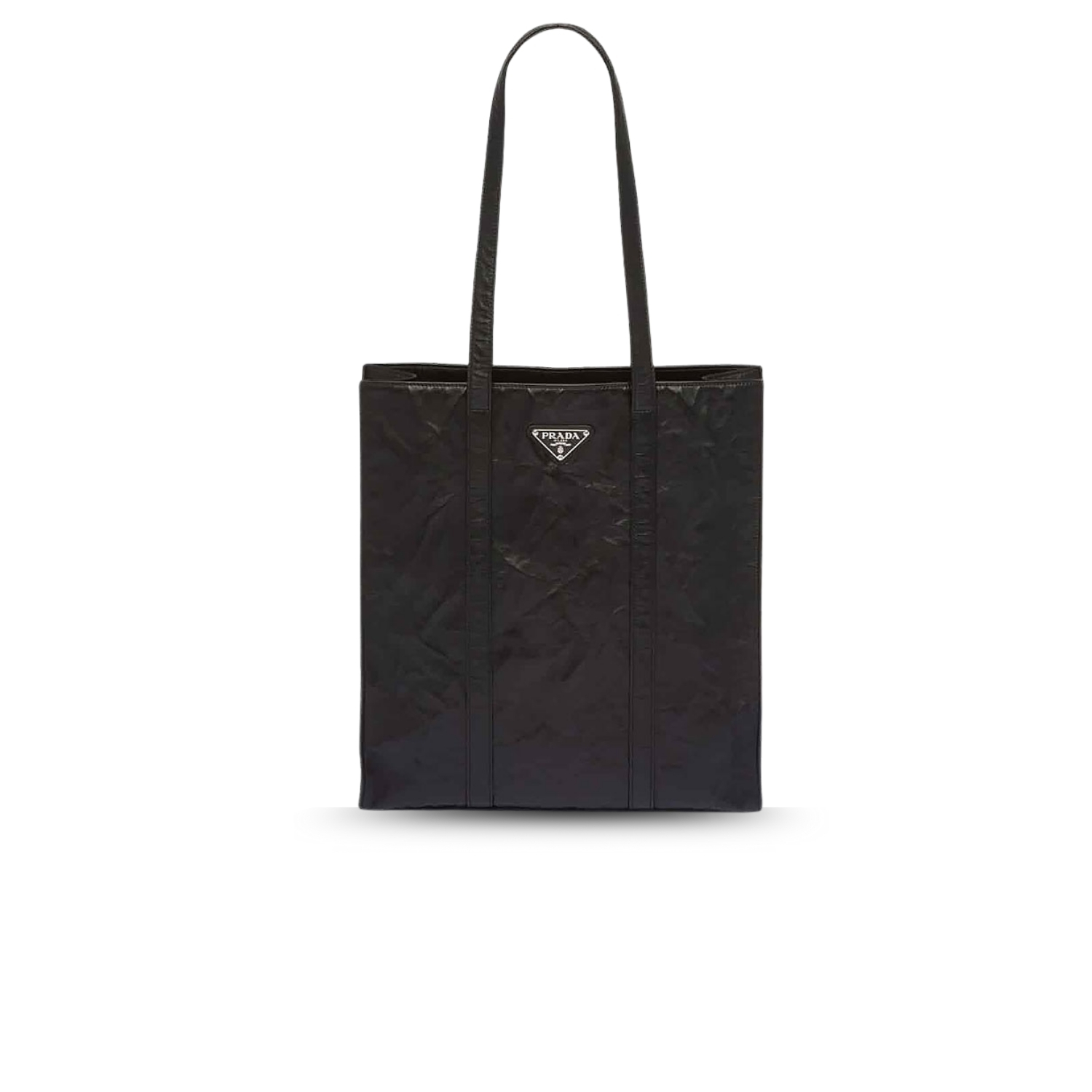 Small Antiqued Nappa Tote Bag In Black For Women 12.9 in/ 33cm 1BG459_UVL_F0002_V_OOO