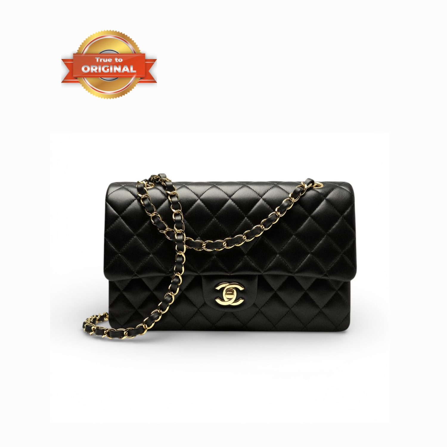 [True-to-ORIGINAL] Ch**el Classic Flap Bag Black For Women 10.2in/26cm