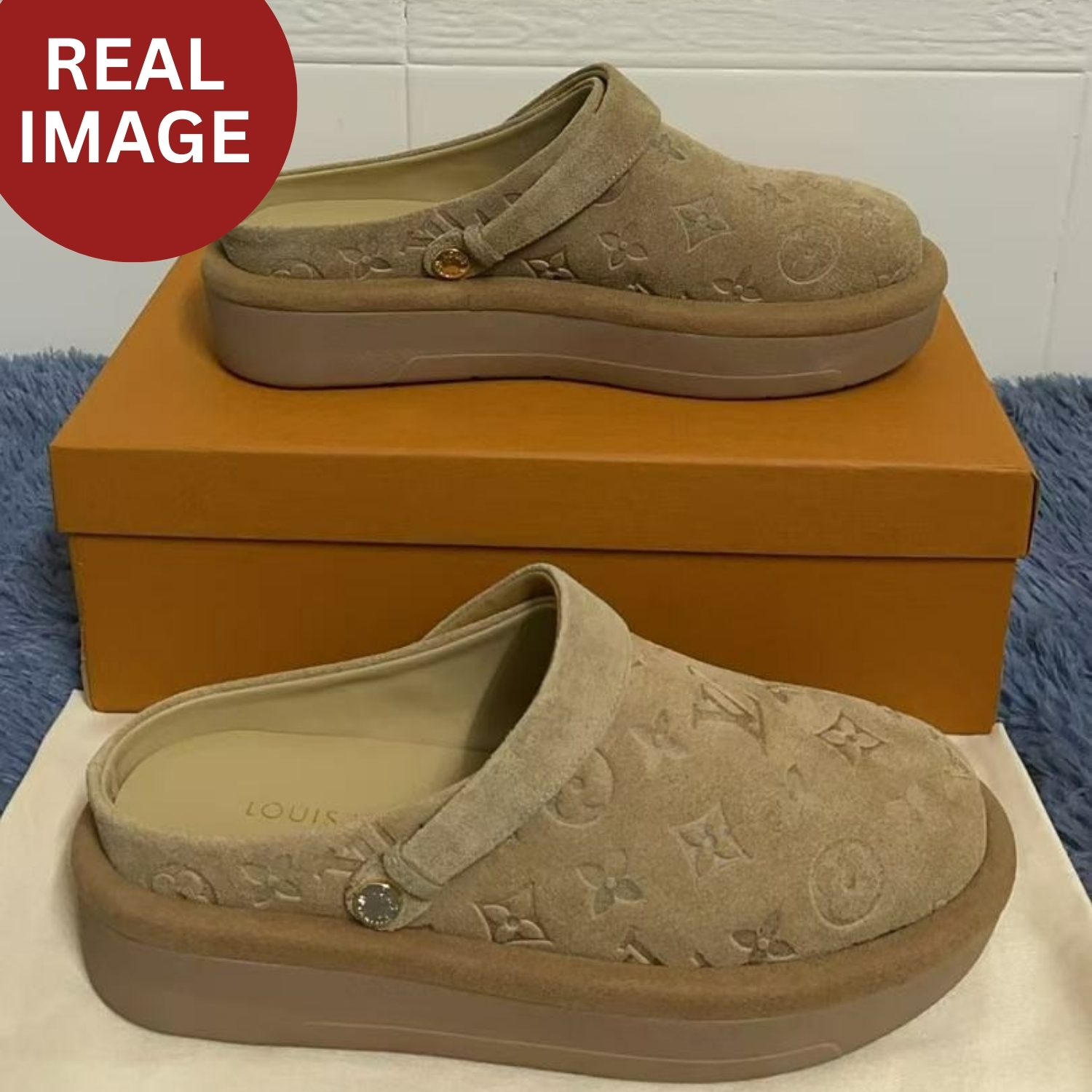 L0vis Vvtt0n Aspen Platform Clog Beige For Women