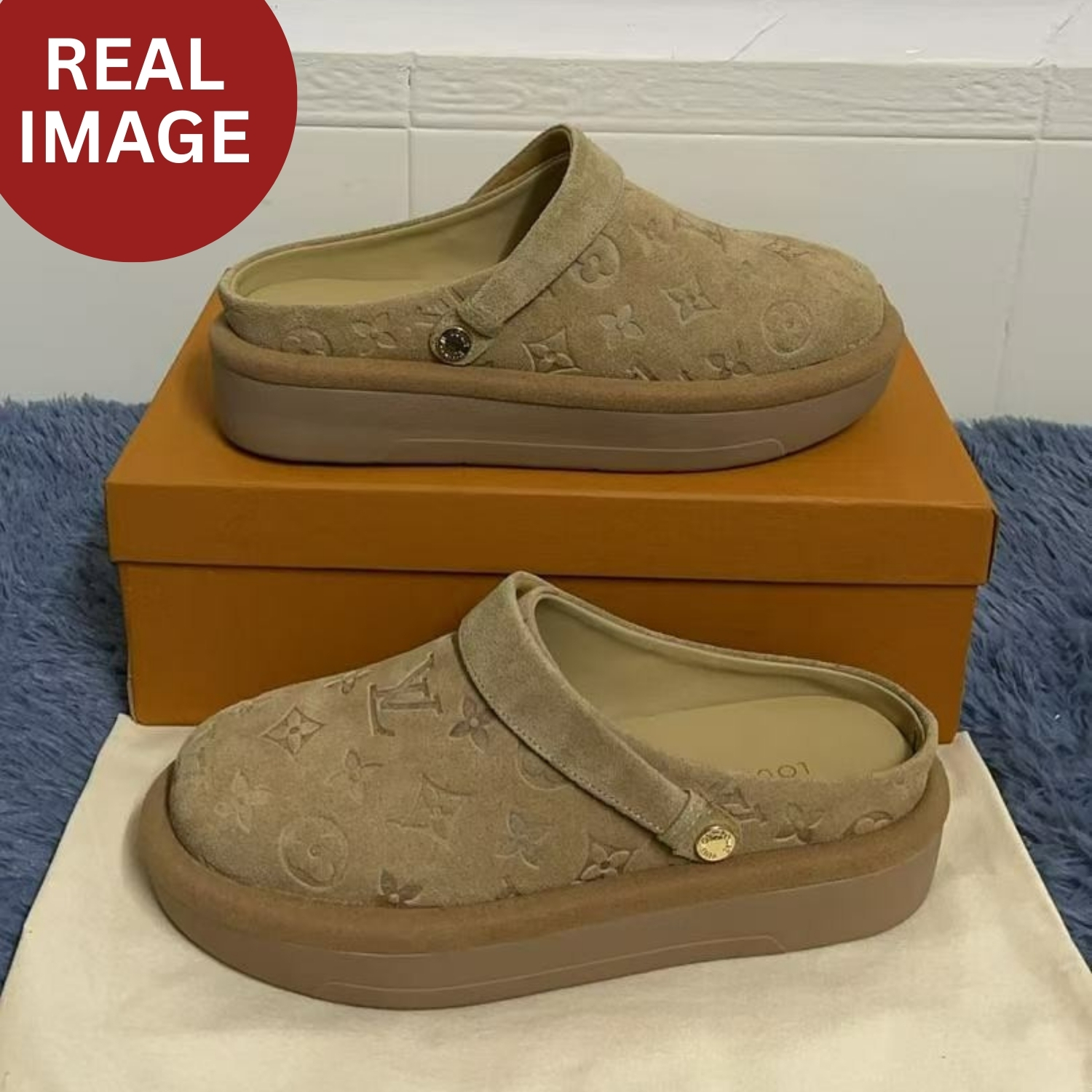 L0vis Vvtt0n Aspen Platform Clog Beige For Women