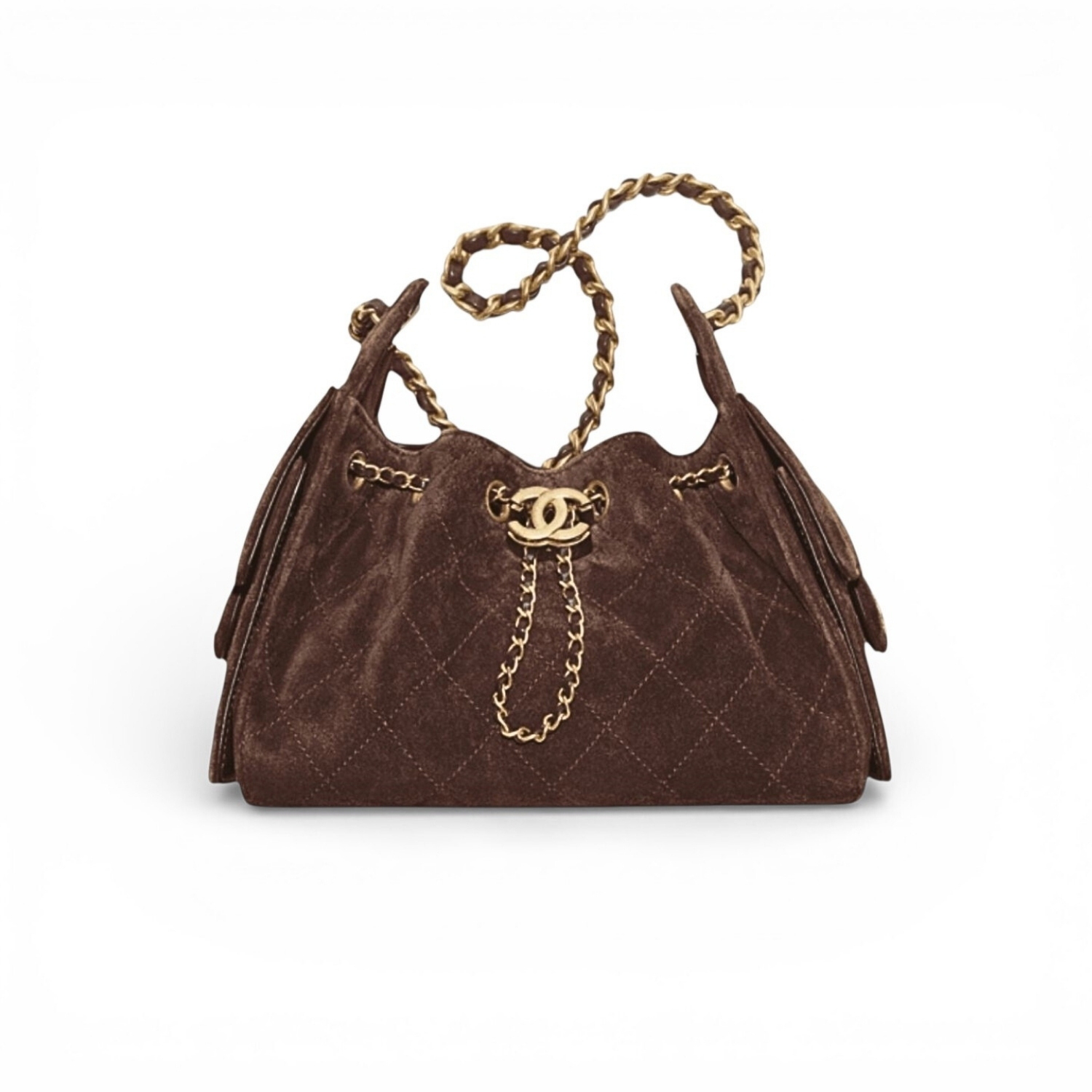 Ch**el 25 Mini Handbag Dark Brown For Women 8.7in/22cm‎ AS5631-B18799-U3950