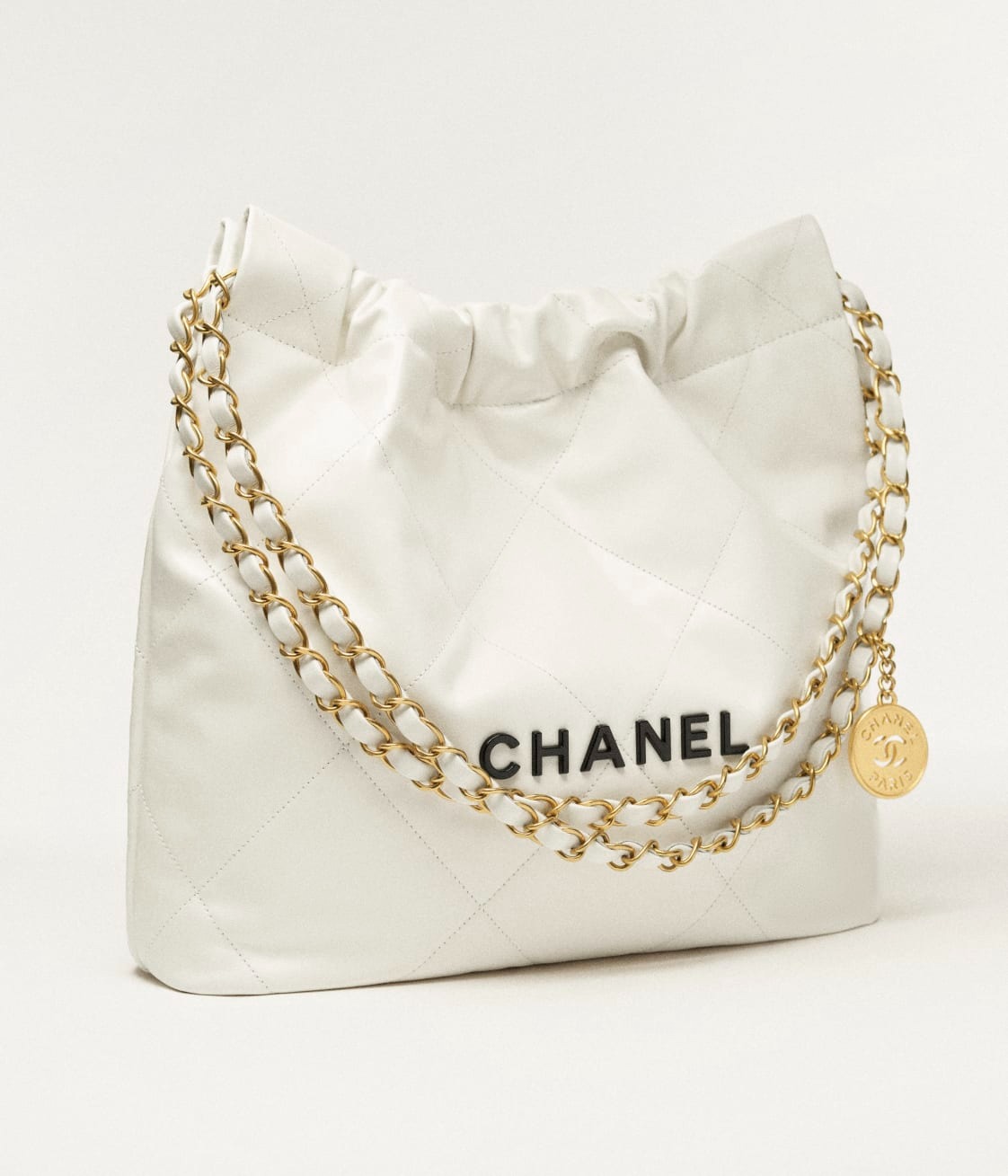[True-to-ORIGINAL] Ch**el 22 Small Bag White For Women AS3260 B09859 10601- 14.4 Inches/ 37 Cm