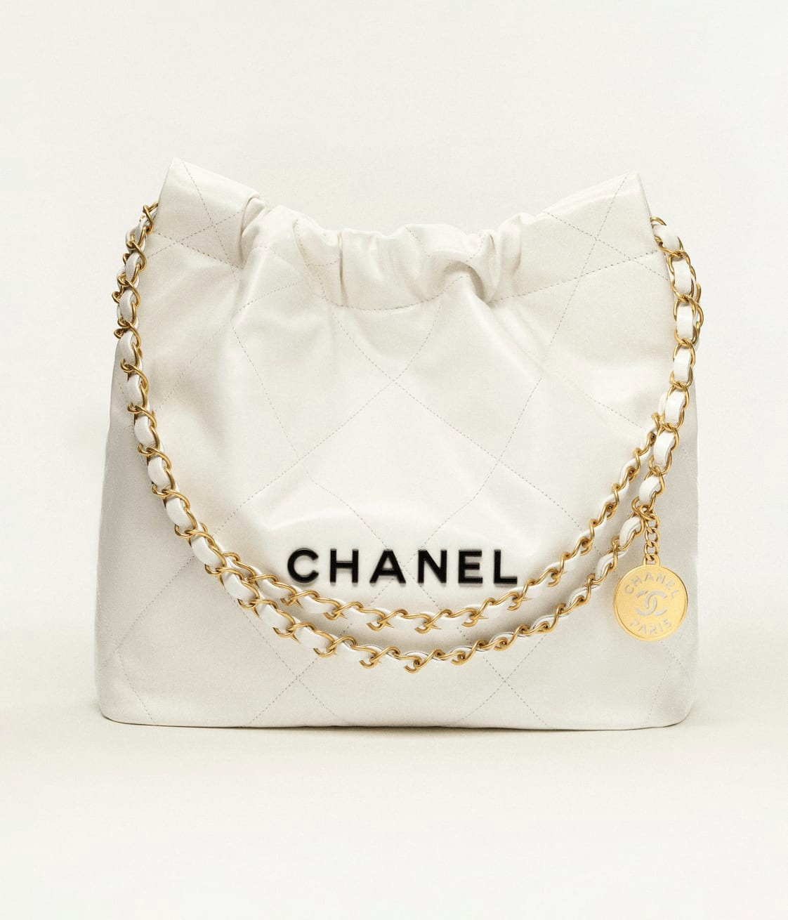 [True-to-ORIGINAL] Ch**el 22 Small Bag White For Women AS3260 B09859 10601- 14.4 Inches/ 37 Cm