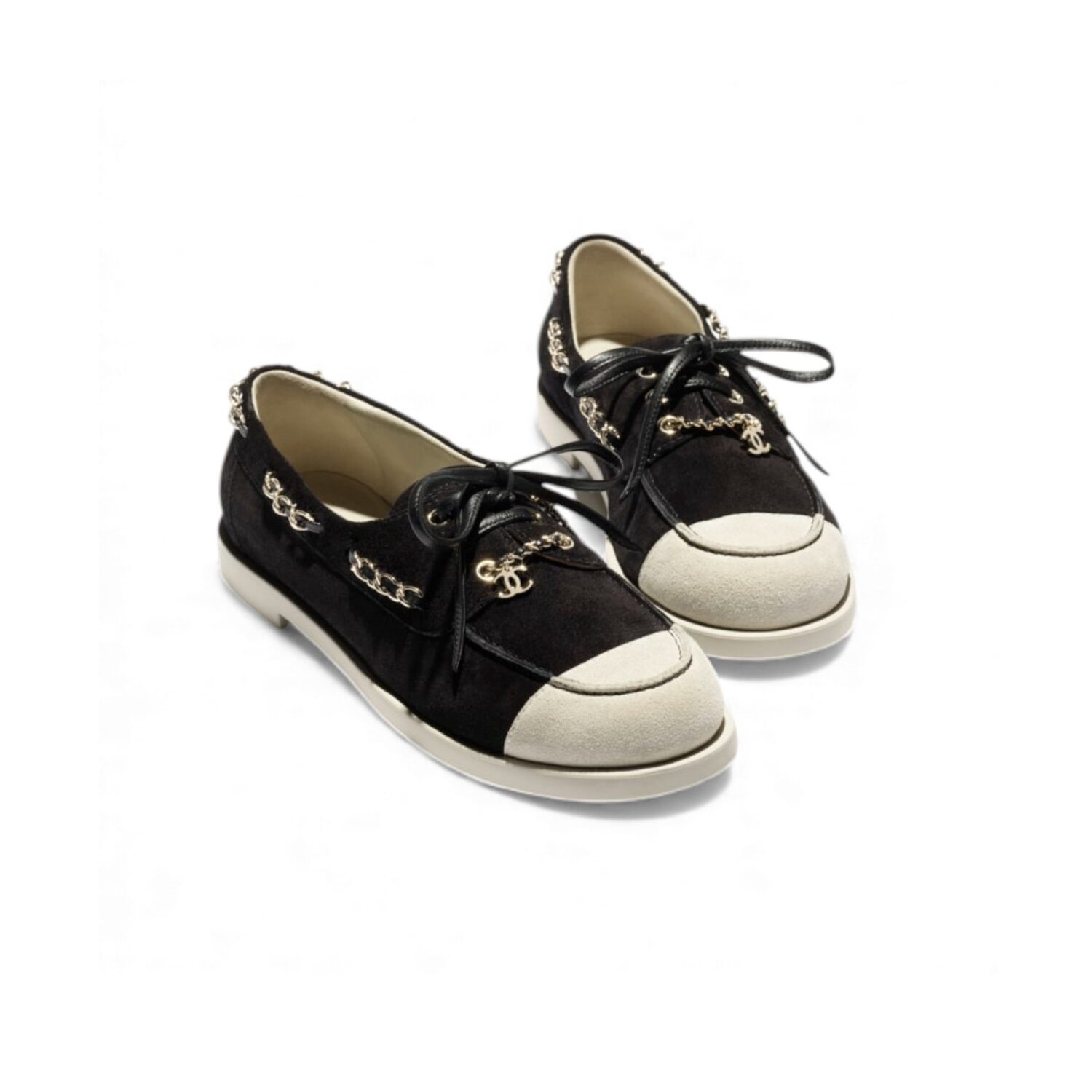 Ch**el Suede Moccasins Black For Women G47005-B22965-U5949