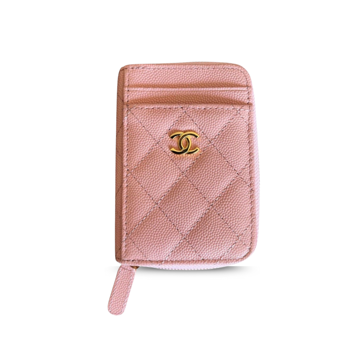 Ch**el Zipped Coin Purse Pink Bag For Women 10.9cm/4.3in AP1650 Y33352 NI687