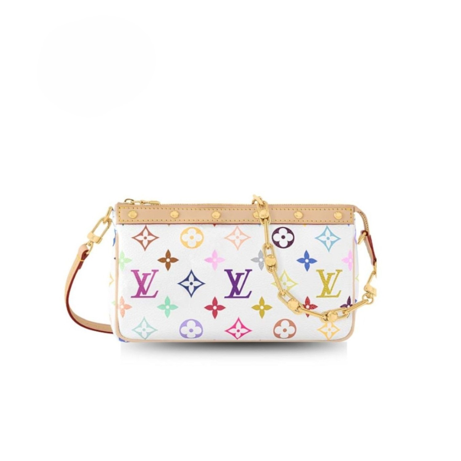 L0vis Vvtt0n LV x TM Pochette Accessoires Multicolore Blanc For Women 22cm/8.7in – M13404