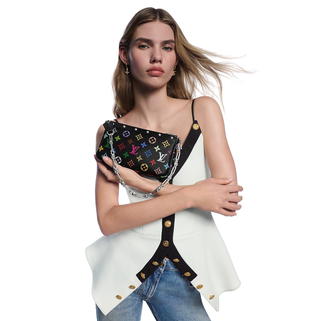 L0vis Vvtt0n LV x TM Pochette Accessoires Multicolore Noir For Women 8.7in/22cm M13663