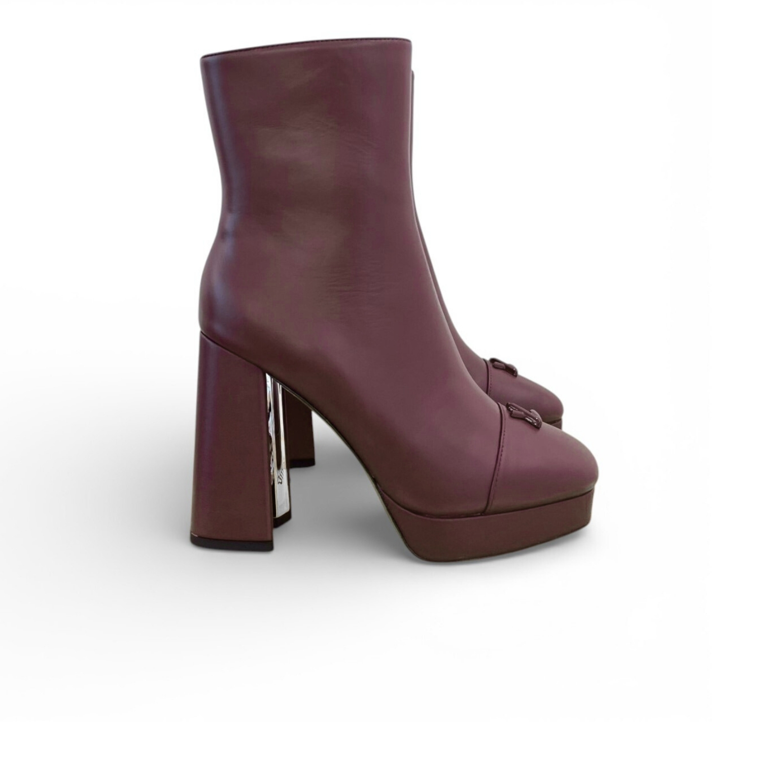 L0vis Vvtt0n Swing Platform Ankle Boots Bordeaux Red For Women