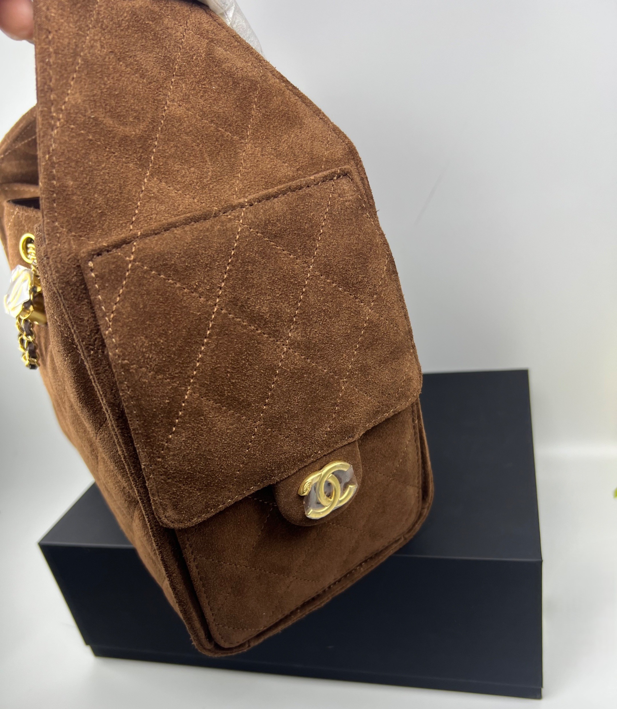 Ch**el 25 Small Handbag Dark Brown For Women 10.2in/26cm AS5293-B18799-U3950