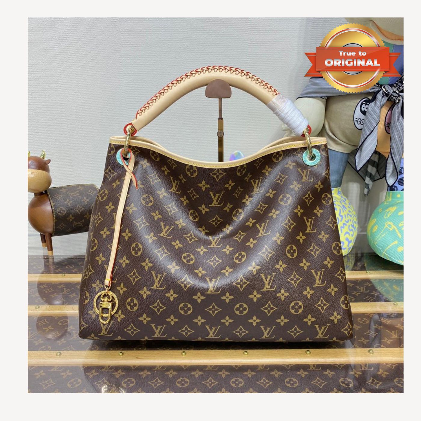 [True-to-ORIGINAL] L0vis Vvtt0n Artsy MM Monogram Canvas Brown For Women 16.1in/41cm LV M44869