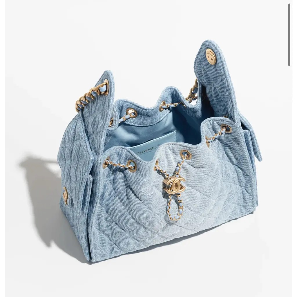 Ch**el 25 Small Handbag Blue For Women 10.2in/26cm AS5293-B20603-U0475