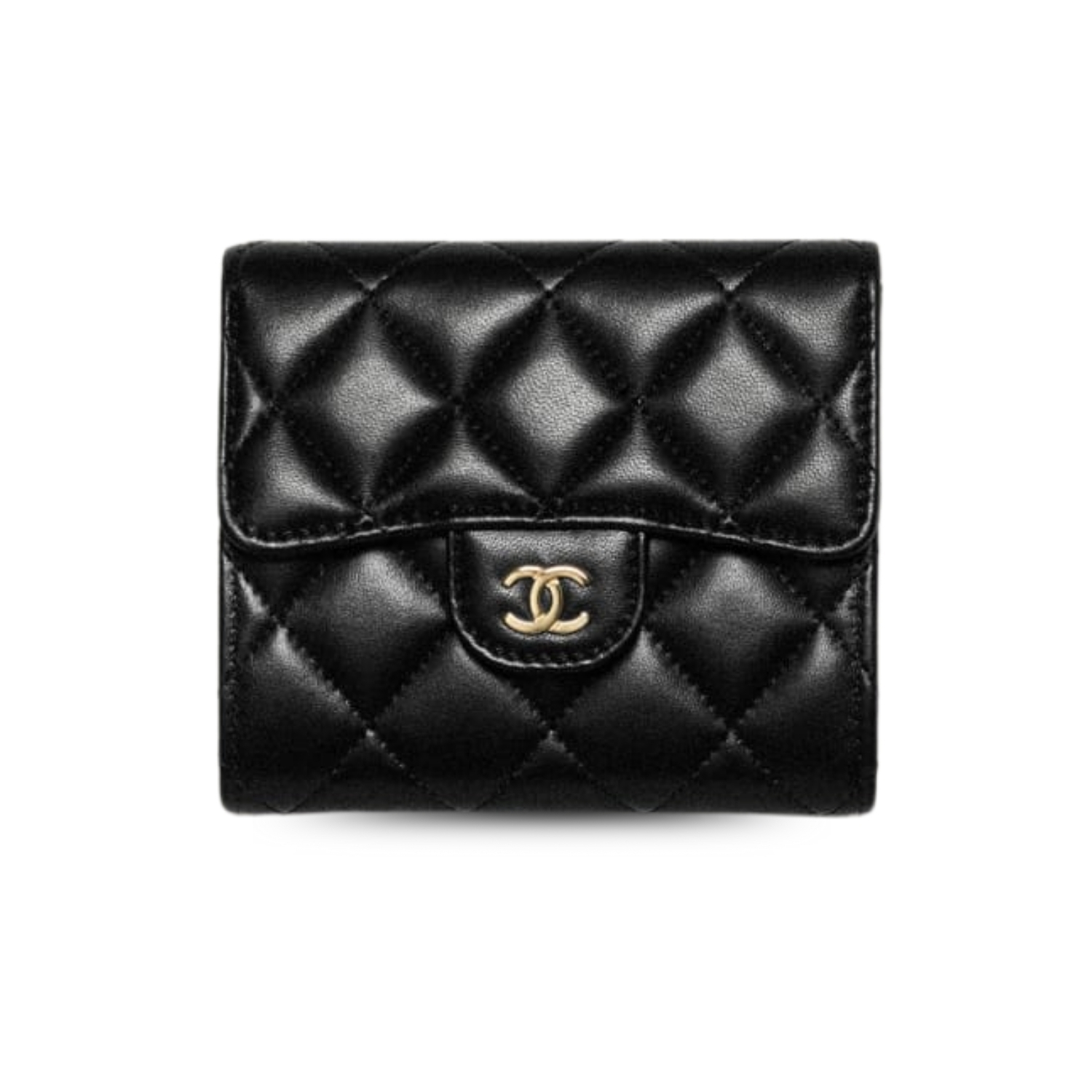 Ch**el Small Classic Flap Wallet Black For Women 10.5cm/4.1in AP0231 Y01295 C3906