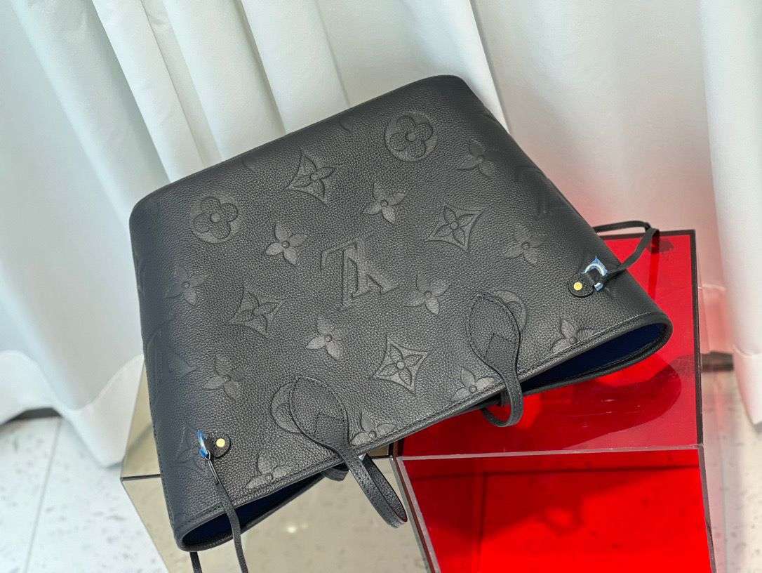 L0vis Vvtt0n Neverfull MM Tote Bag Black For Women 12.2in/31cm M45685