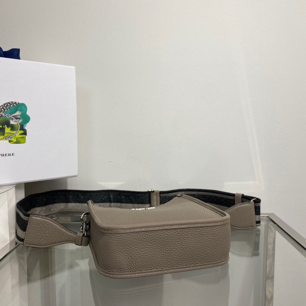 Pra*a Mini Shoulder Bag Beige For Women7.9in/20cm