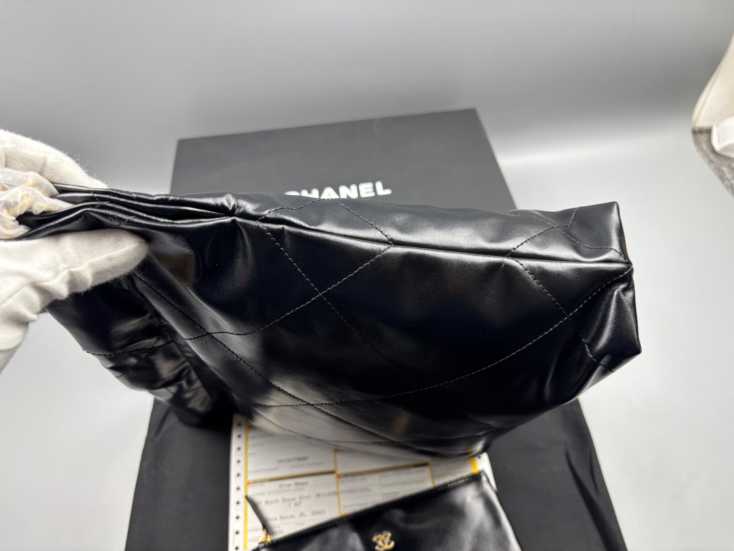 Ch**el 22 Small Handbag Black For Women 37cm/14.4in AS3260 B08037 94305