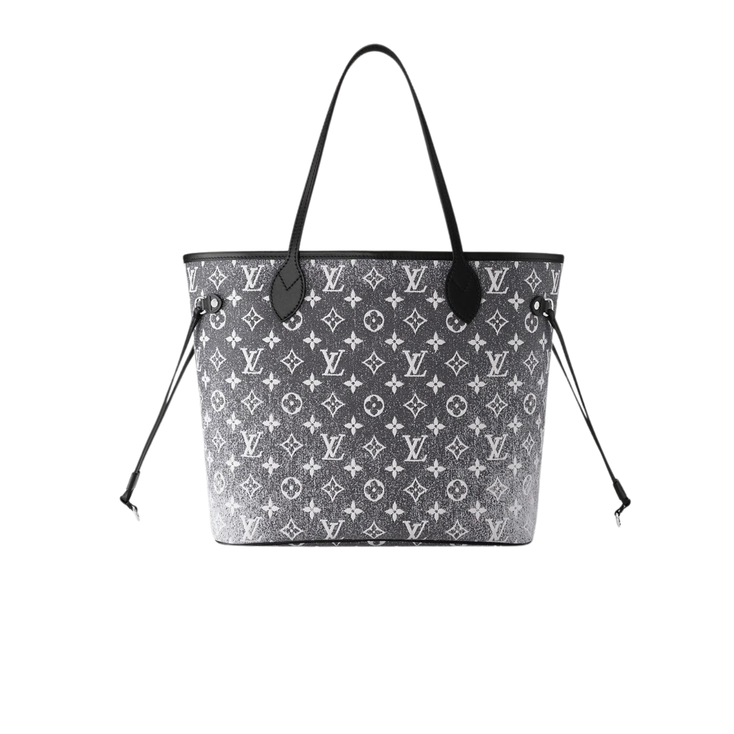 L0vis Vvtt0n Neverfull MM Monogram Jacquard Denim Totes Bag Grey For Women 12.2in/31cm M21465