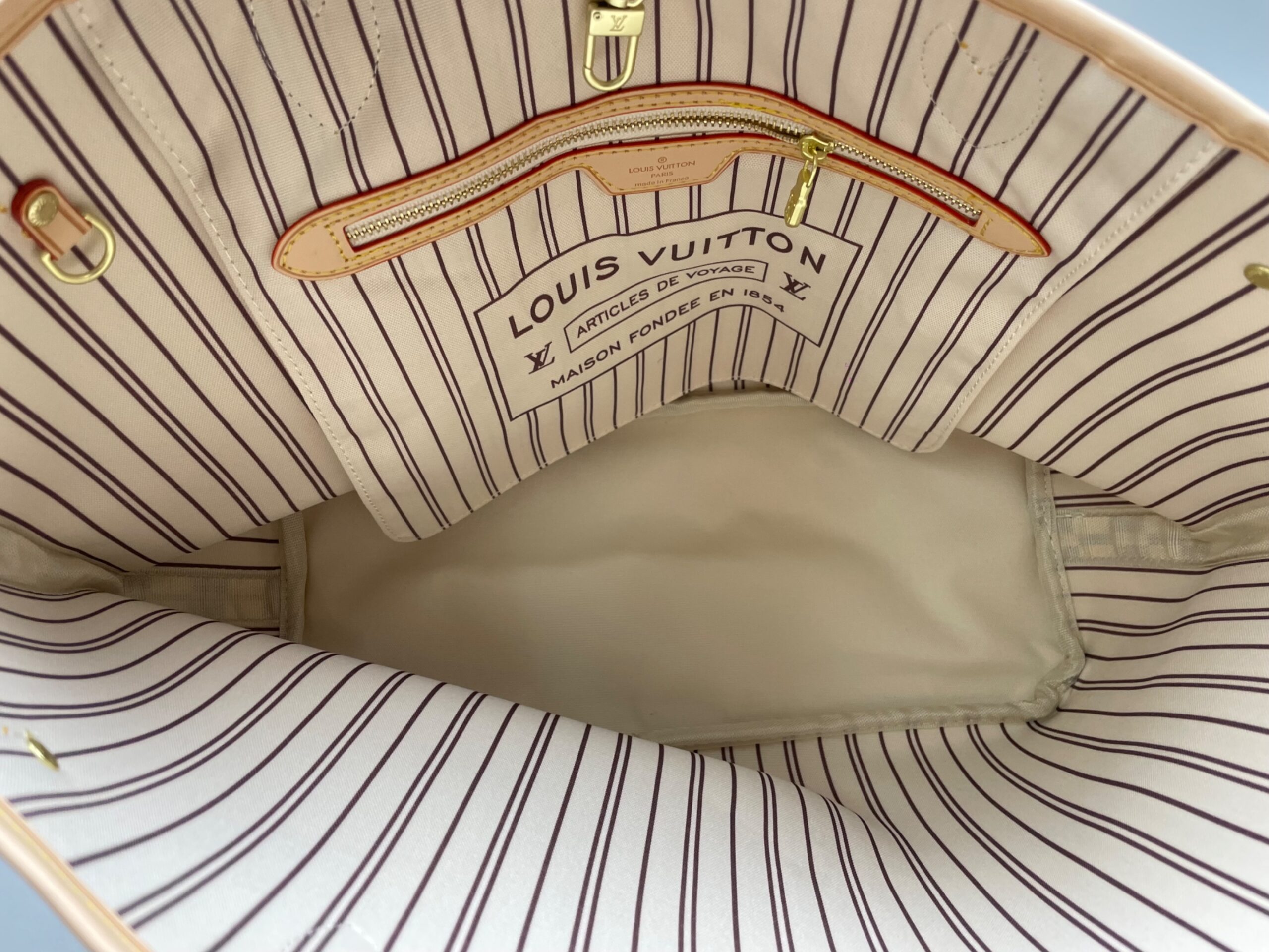 L0vis Vvtt0n Neverfull MM Tote Bag Damier Azur Canvas For Women, Women’s Handbags, Shoulder Bags 12.2in/31cm LV N41361