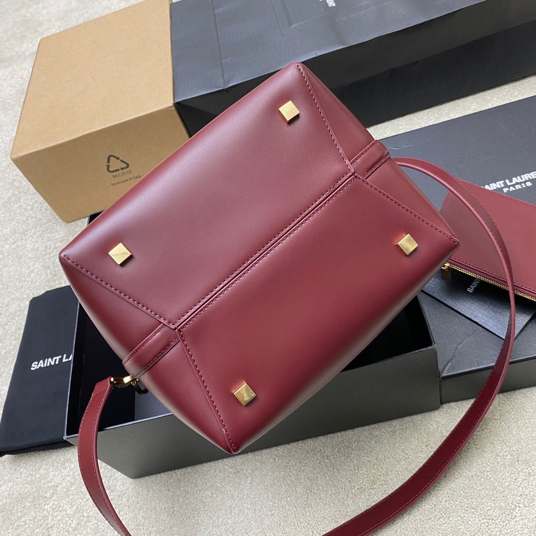 Sa1nt Lau*nt LE 37 Crossbody Bag 9.8in/ 25cm Rouge Cabernet For Women