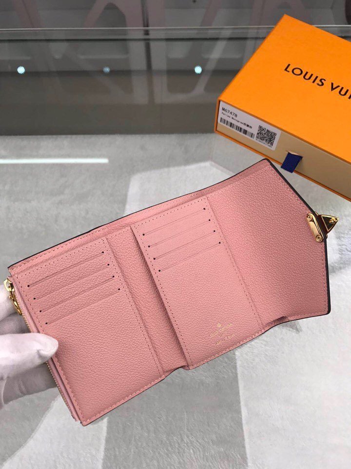 L0vis Vvtt0n Pallas Compact Wallet Combines Monogram Canvas Pink For Women, Women’s Wallet 13cm LV M67478