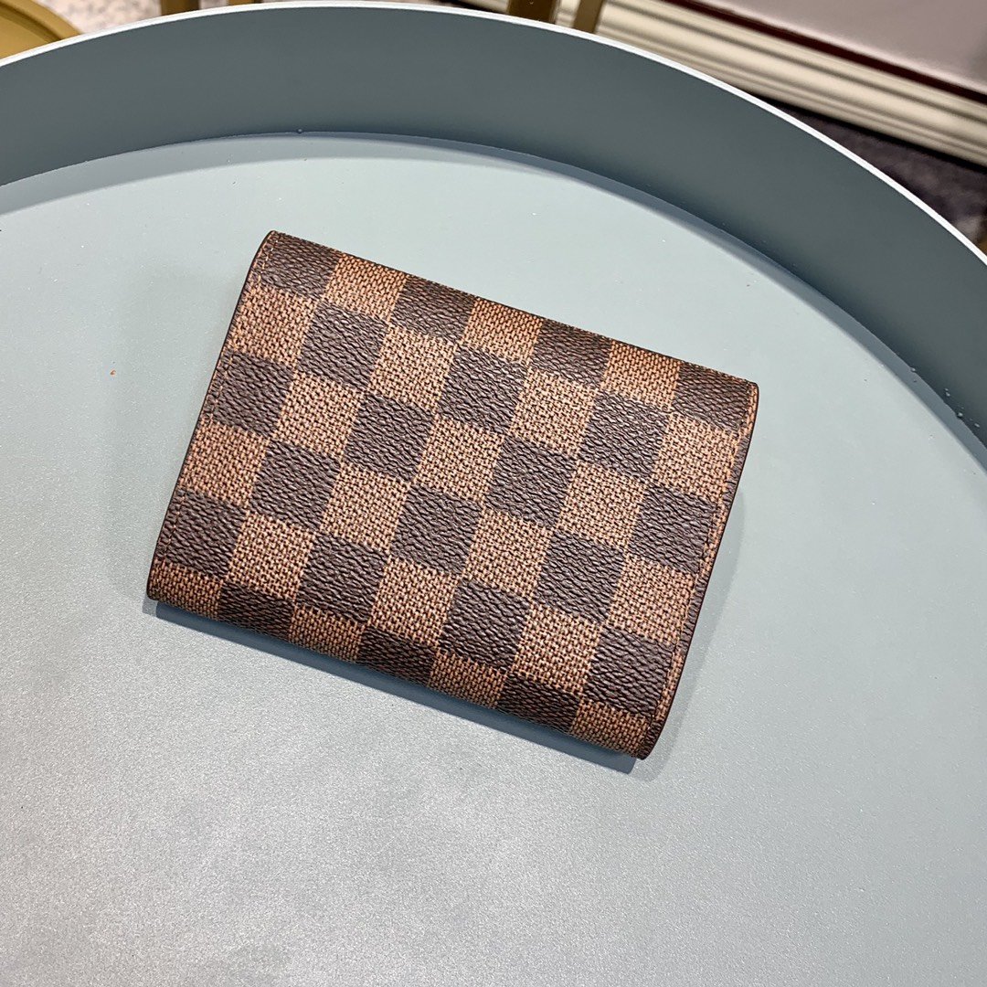 L0vis Vvtt0n Victorine Wallet Damier Ebene Rose Ballerine Pink For Women, Women’s Wallet 12cm LV N61700