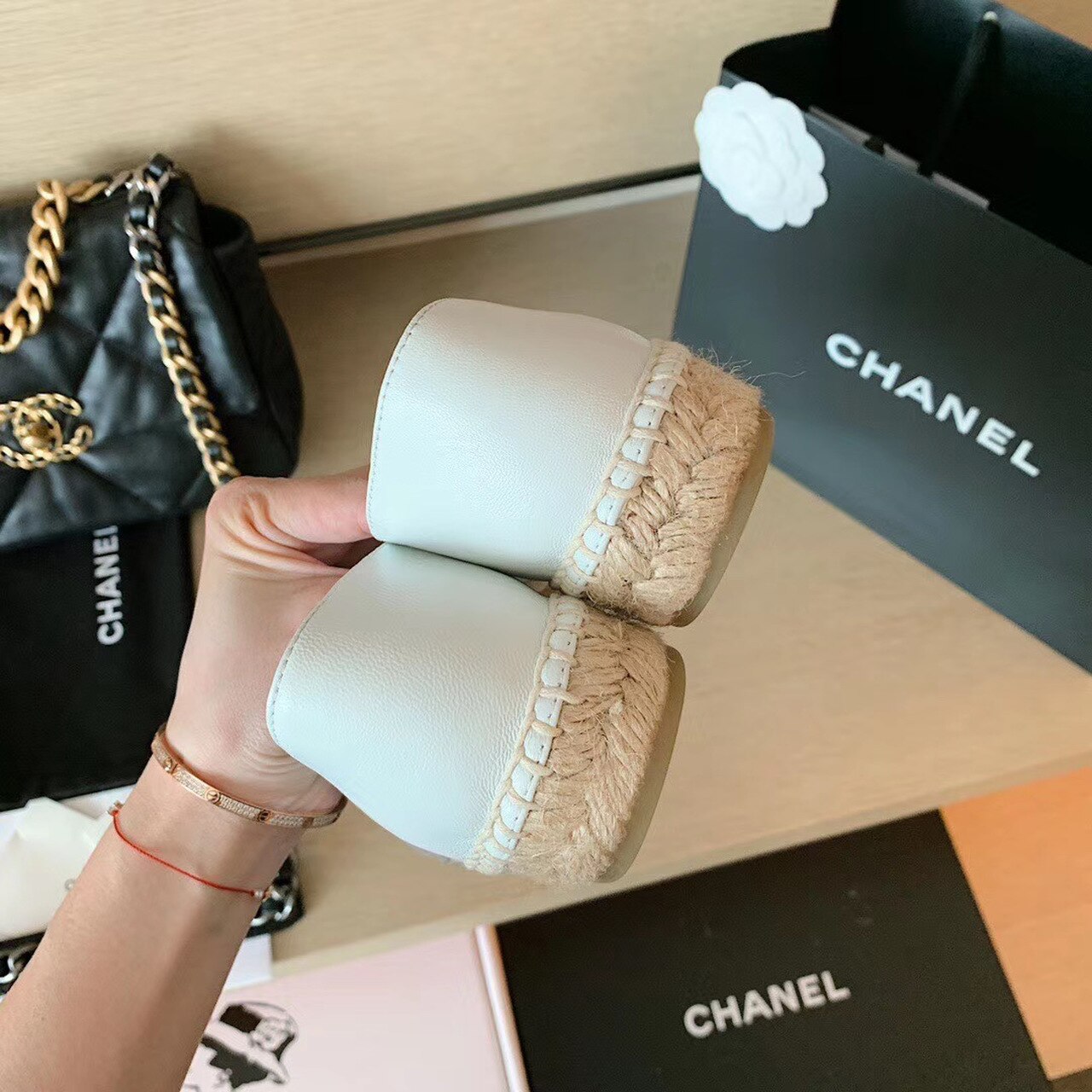 Ch**el Espadrilles White/Black For Women, Women’s Shoes G29762