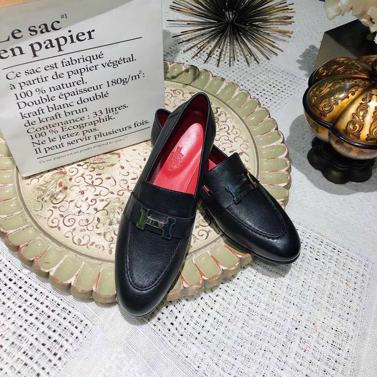 H**me5 Paris Loafer Black For Women, Women’s Shoes H201199Z