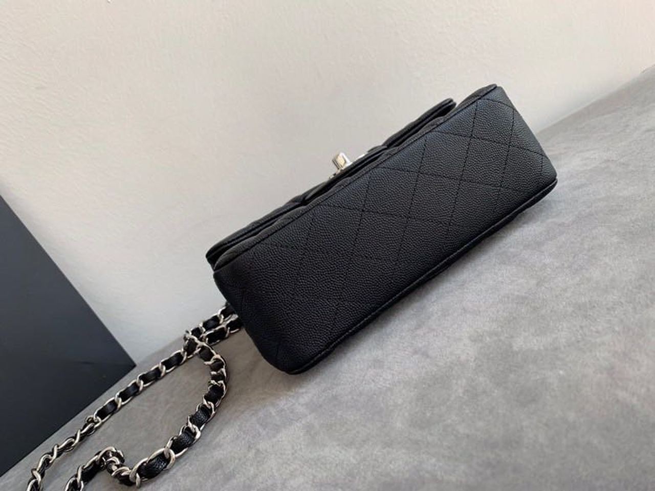 Ch**el Small Classic Handbag Silver Toned Hardware Black For Women, Women’s Bags, Shoulder and Crossbody Bags 9.1in/23cm A01113