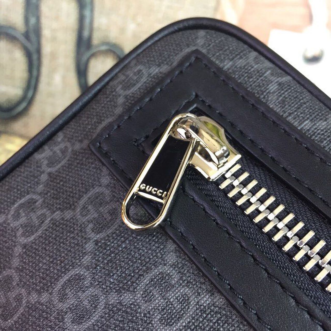 Gvc*1 GG Black Belt Bag Black/Grey Soft GG Svp*me Crafted For Men 9in/24cm GG 474293 K9RRN 1095