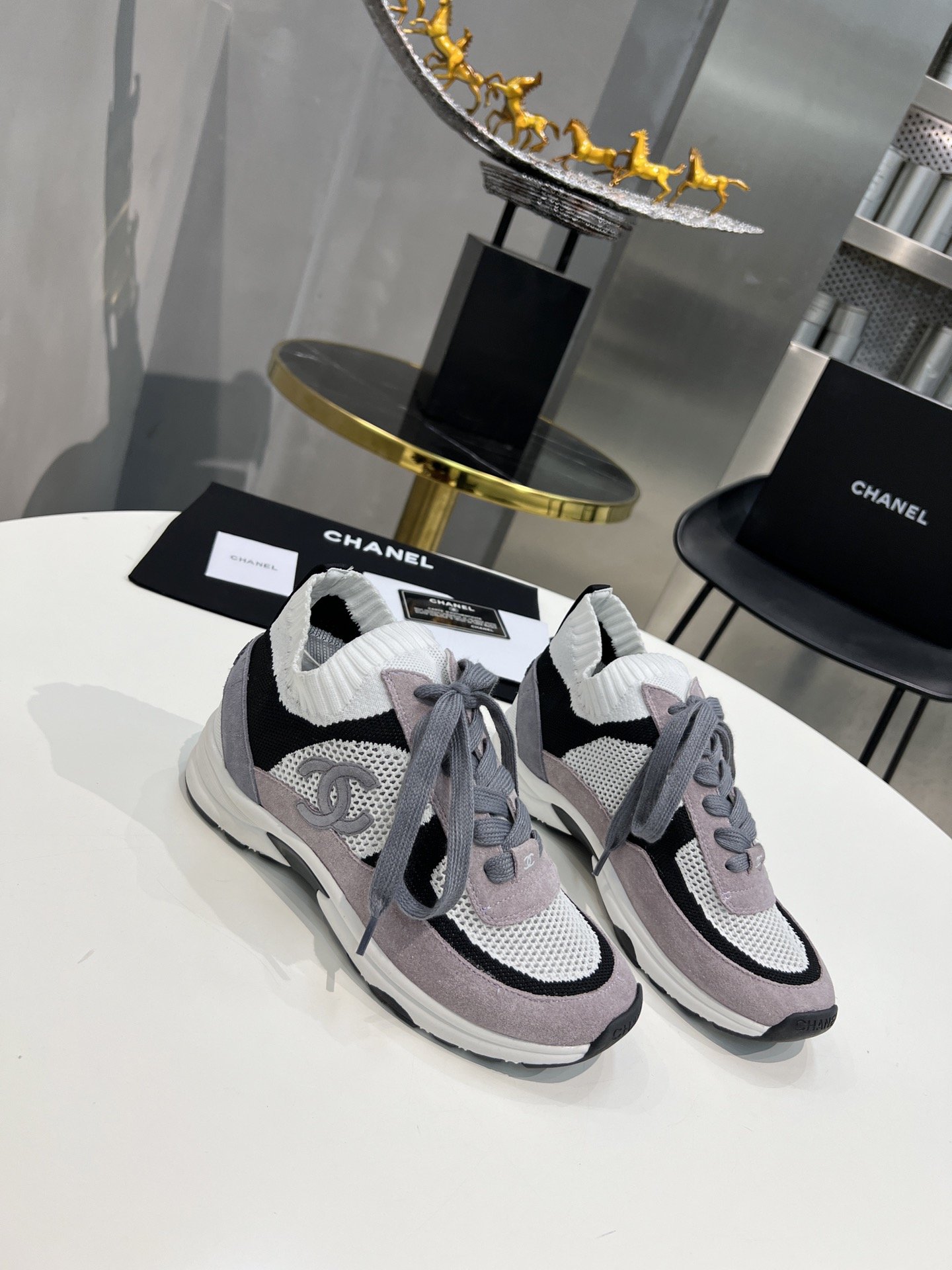 Ch**el Sneakers Purple For Women, Women’s Shoes