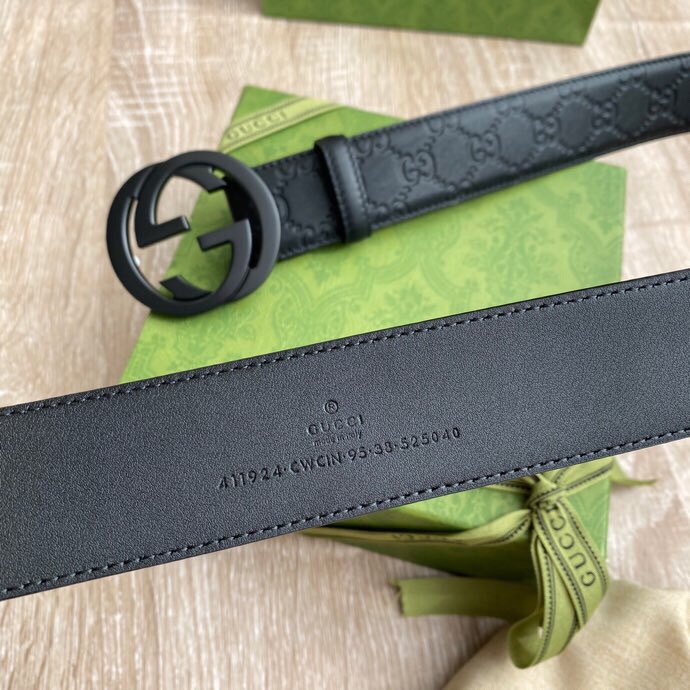 Gvc*1 Signature Belt Black GG, Women Belt 411924