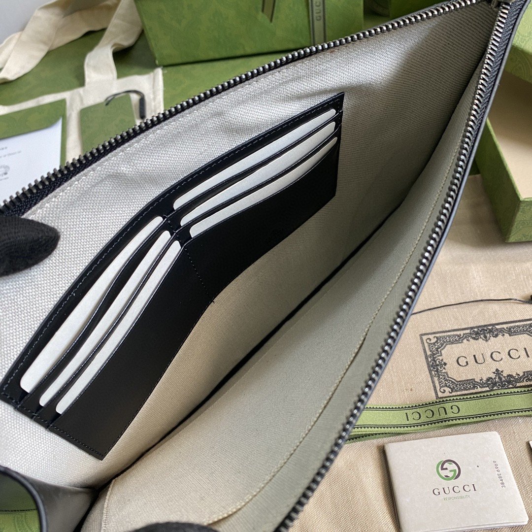 Gvc*1 Marmont Pouch Black  31cm GG 475317 DJ20T 1000