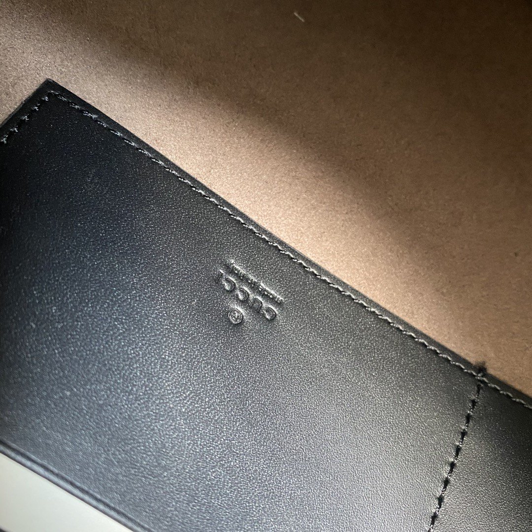 Gvc*1 GG Embossed Pouch Black GG Embossed For Men 12in/30cm GG