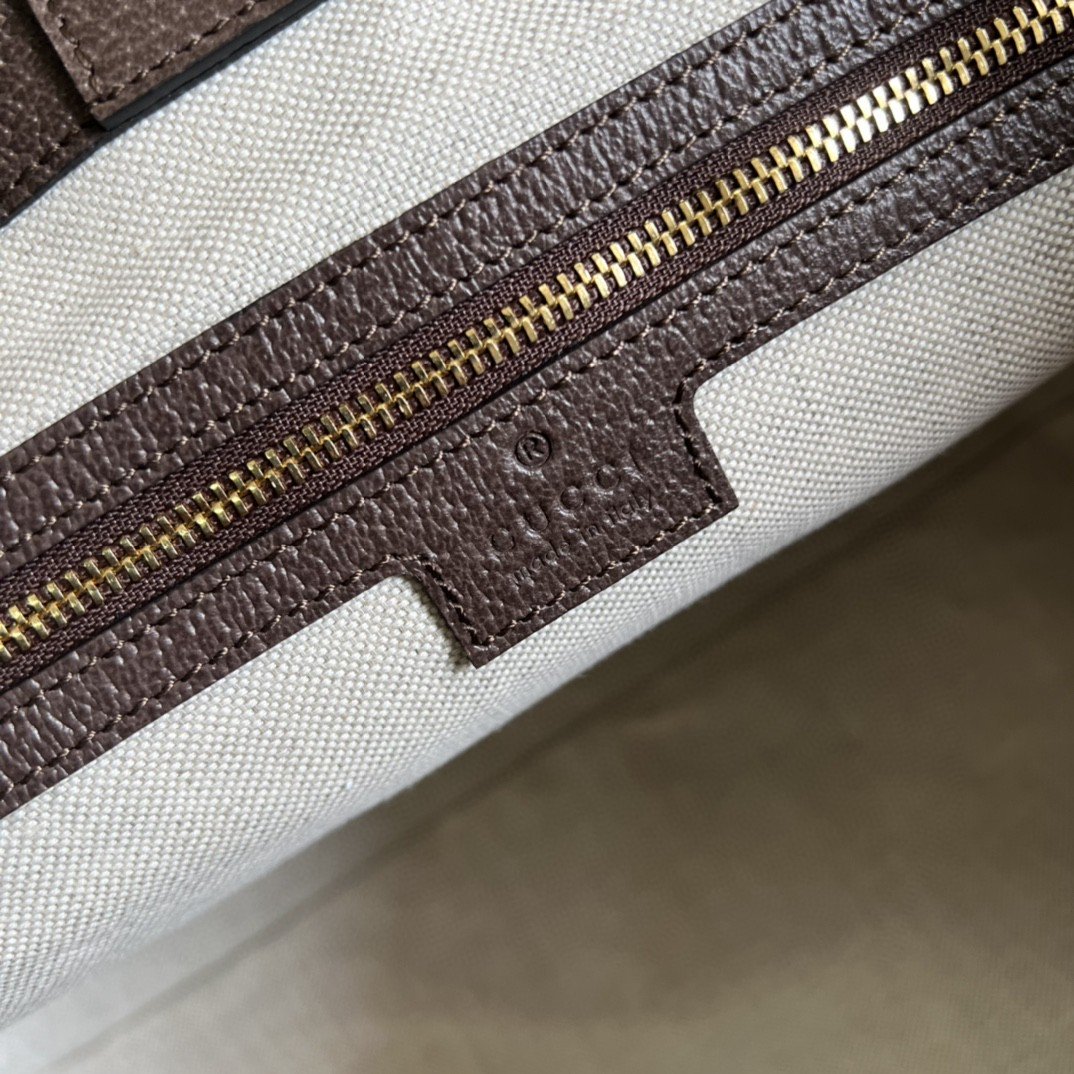 Gvc*1 Ophidia Jumbo GG Medium Tote Camel And Ebony Jumbo Canvas For Women 15in/38cm 631685 UKMDG 2570