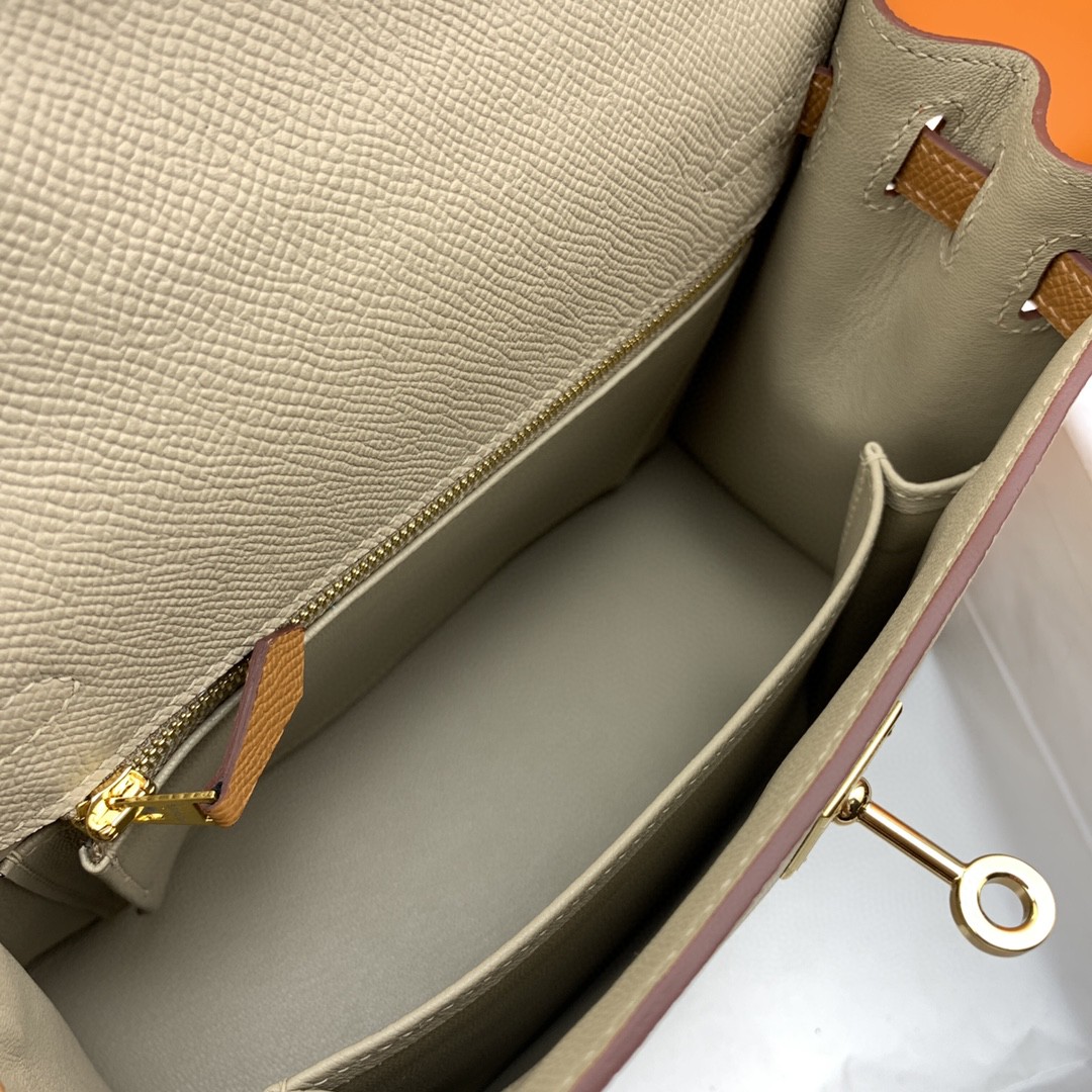 H**me5 Kelly 25 Sellier Epsom Etoupe/Brown Bag For Women, Women’s Handbags, Shoulder Bags 10in/25cm