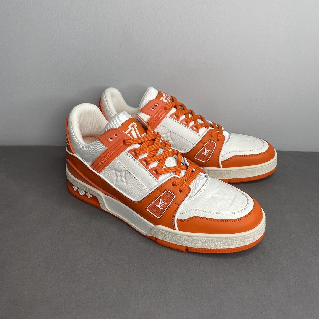 L0vis Vvtt0n Trainer Sneaker Mix Of Materials White/Orange Virgil Abloh For Men LV 1A9VN0