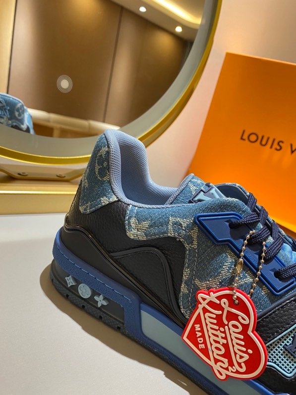 L0vis Vvtt0n Trainer Sneaker Monogram Denim Blue Nigo/Virgil Abloh For Men LV 1A9IQ9