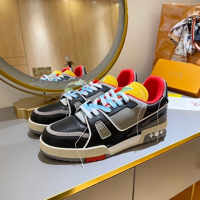L0vis Vvtt0n Trainer Sneaker Rubber Grain Multiple Color Virgil Abloh For Men LV