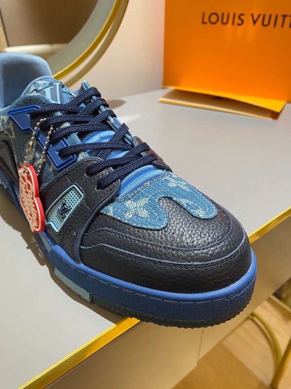 L0vis Vvtt0n Trainer Sneaker Monogram Denim Blue Nigo/Virgil Abloh For Men LV 1A9IQ9