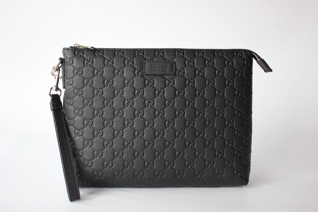 Gvc*1 Animalier Pouch Full Black For Men, Men’s Pouch 12in/30.5cm GG