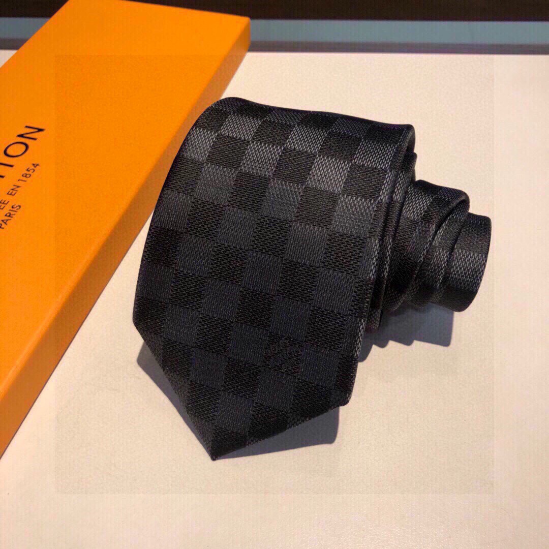 L0vis Vvtt0n Damier Classique Tie Black LV Men Tie M78752