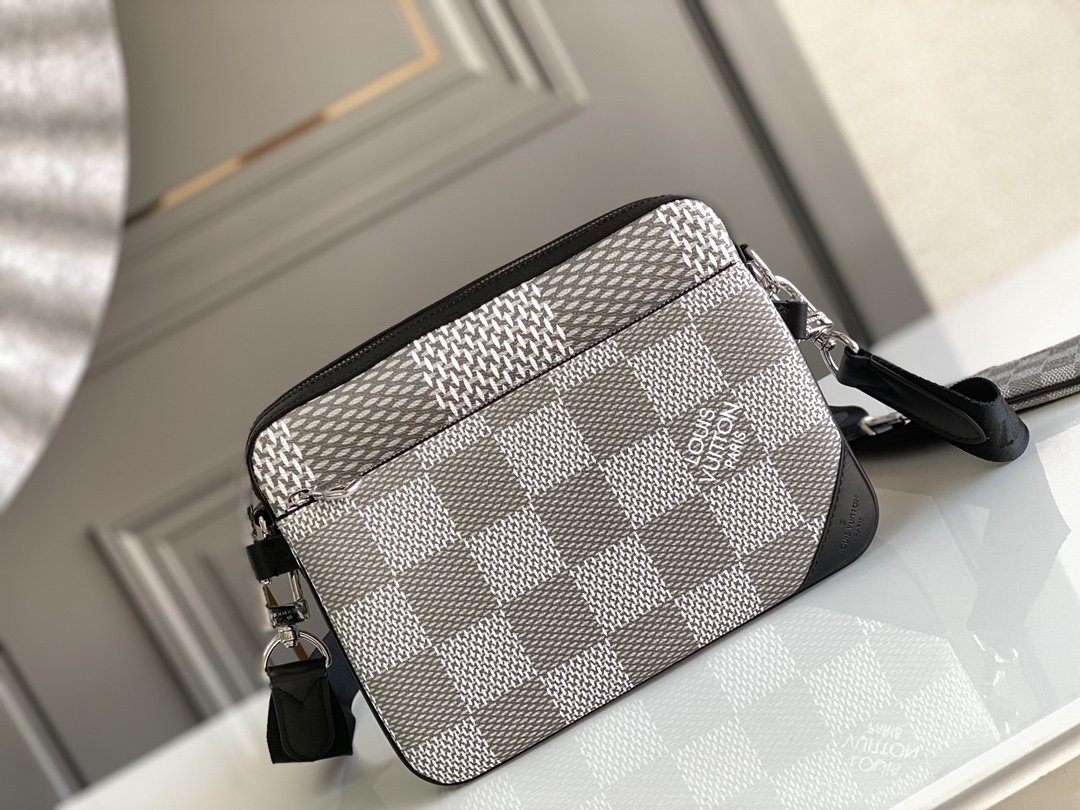 L0vis Vvtt0n Trio Messenger Damier Graphite Plaster For Men, Men’s Bags, Shoulder And Crossbody Bags 9.8in/25cm LV