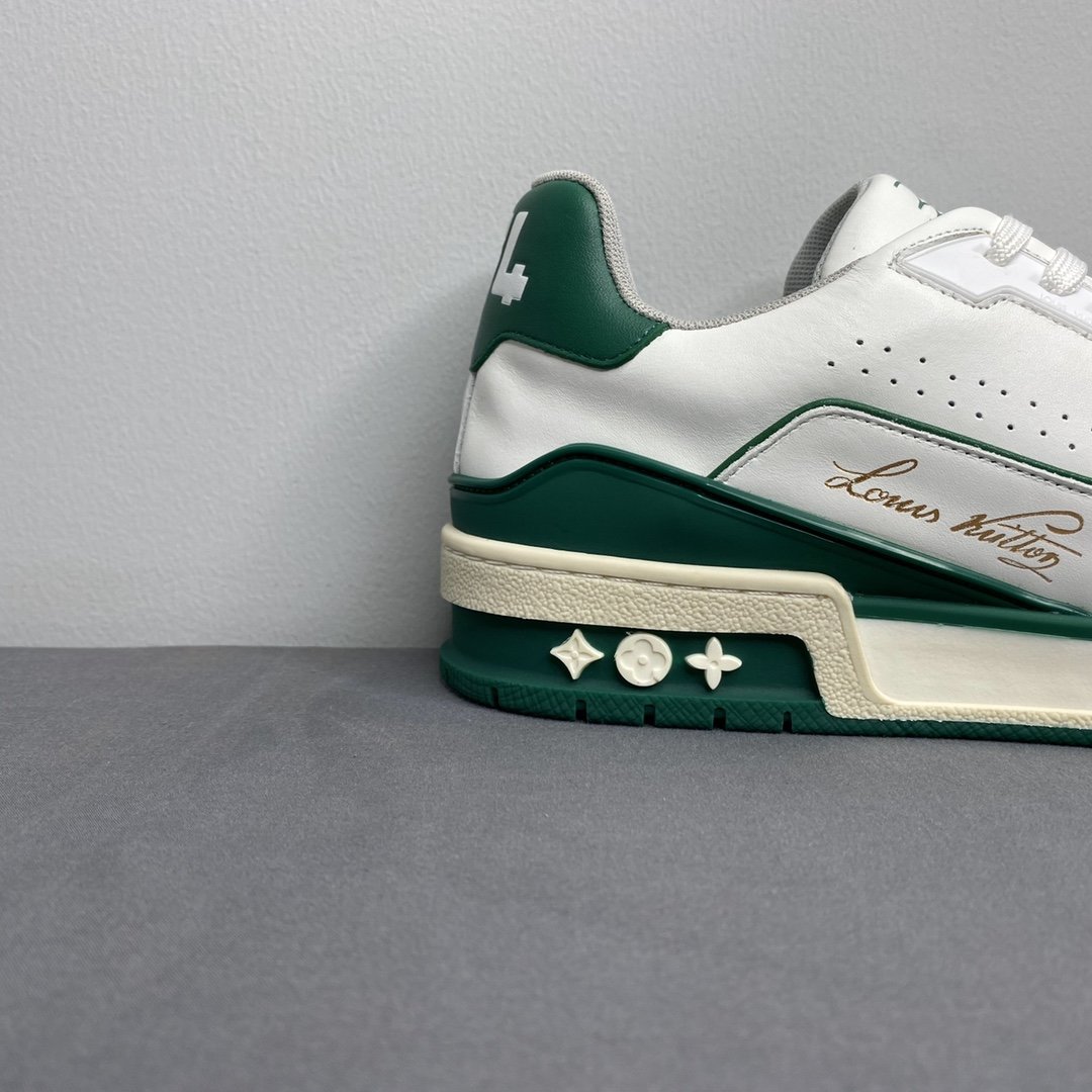 L0vis Vvtt0n Trainer Sneaker Mix Of Materials White/Green For Men LV