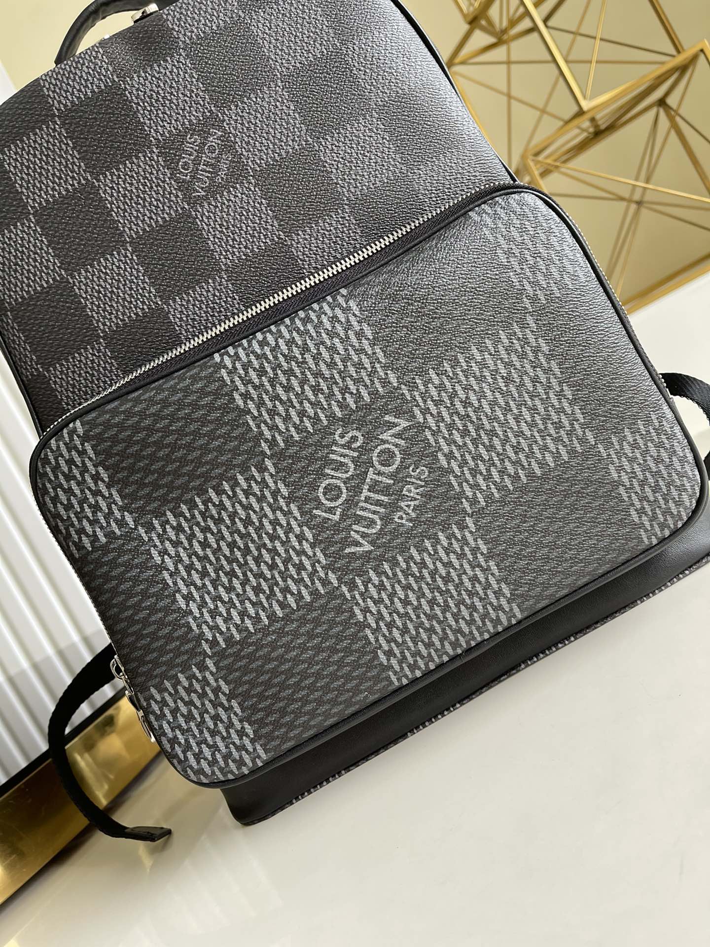 L0vis Vvtt0n Campus Backpack Damier Graphite 3D Canvas Grey For Men, Men’s Bags 39cm LV N50009