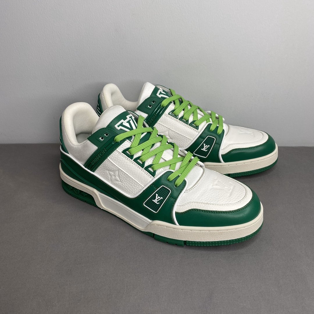 L0vis Vvtt0n Trainer Sneaker Mix Of Materials White/Green Virgil Abloh For Men LV 1A9VNK