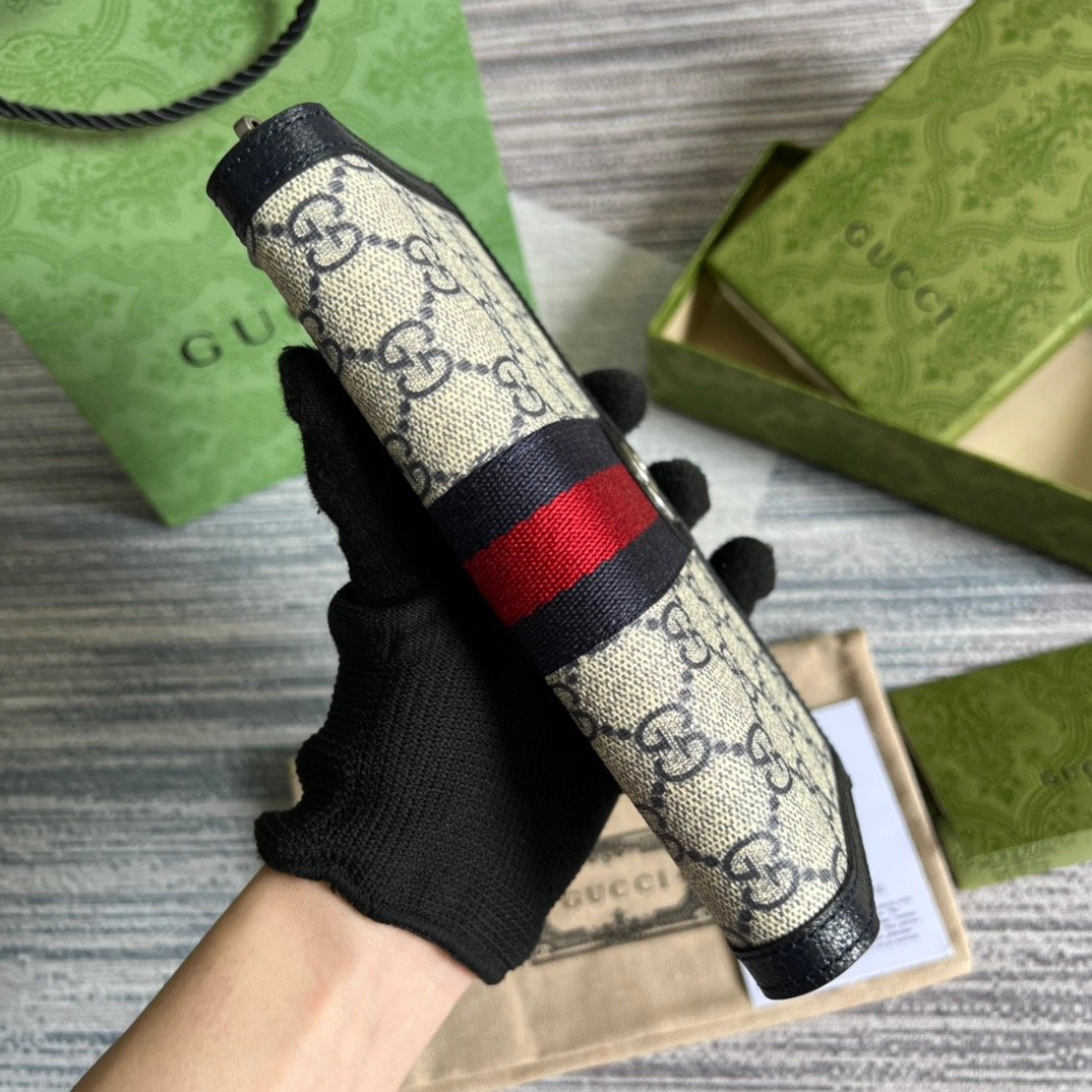 Gvc*1 Ophidia GG Zip Around Wallet Beige With Red and Dark Blue Stripes With Silver Hardware For Men 8in/19cm GG