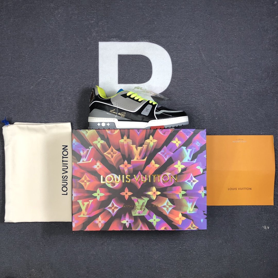 L0vis Vvtt0n Trainer Sneaker Rubber Monogram Denim Multiple Color Virgil Abloh For Men LV