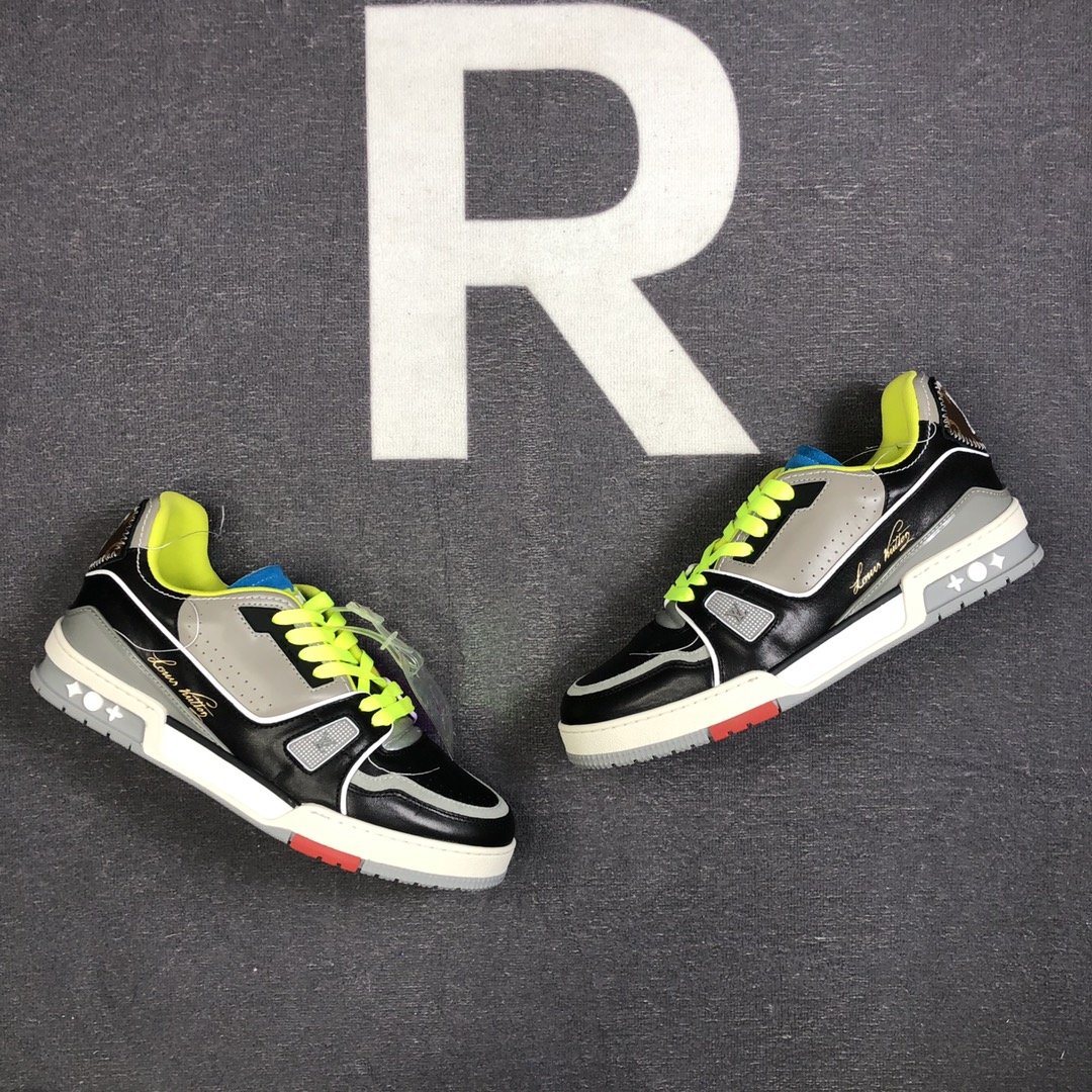 L0vis Vvtt0n Trainer Sneaker Rubber Monogram Denim Multiple Color Virgil Abloh For Men LV