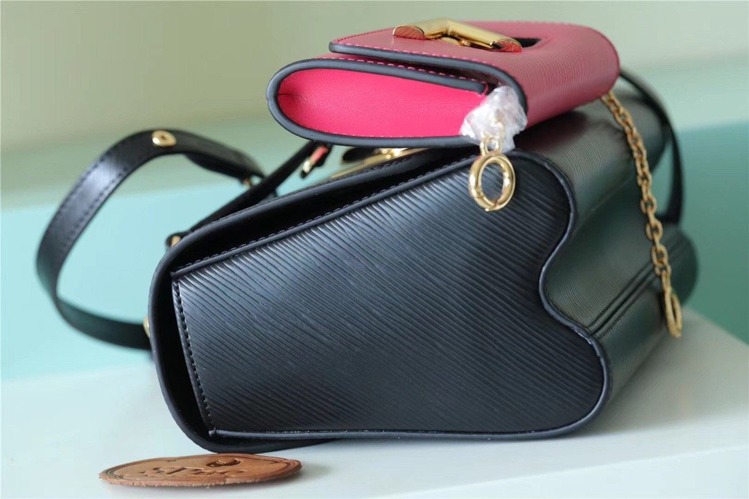 L0vis Vvtt0n Twist MM Bag, Shoulder and Cross Body Bags For Women Black / Fuchsia 9.1in/23cm LV M59885