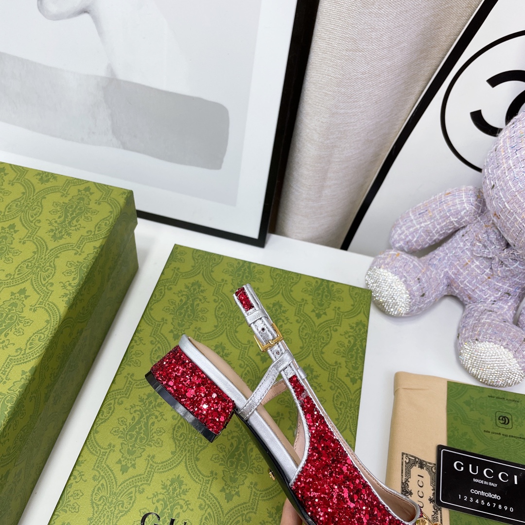 Gvc*1 Lovelight Slingback With Horsebit Red For Women GG